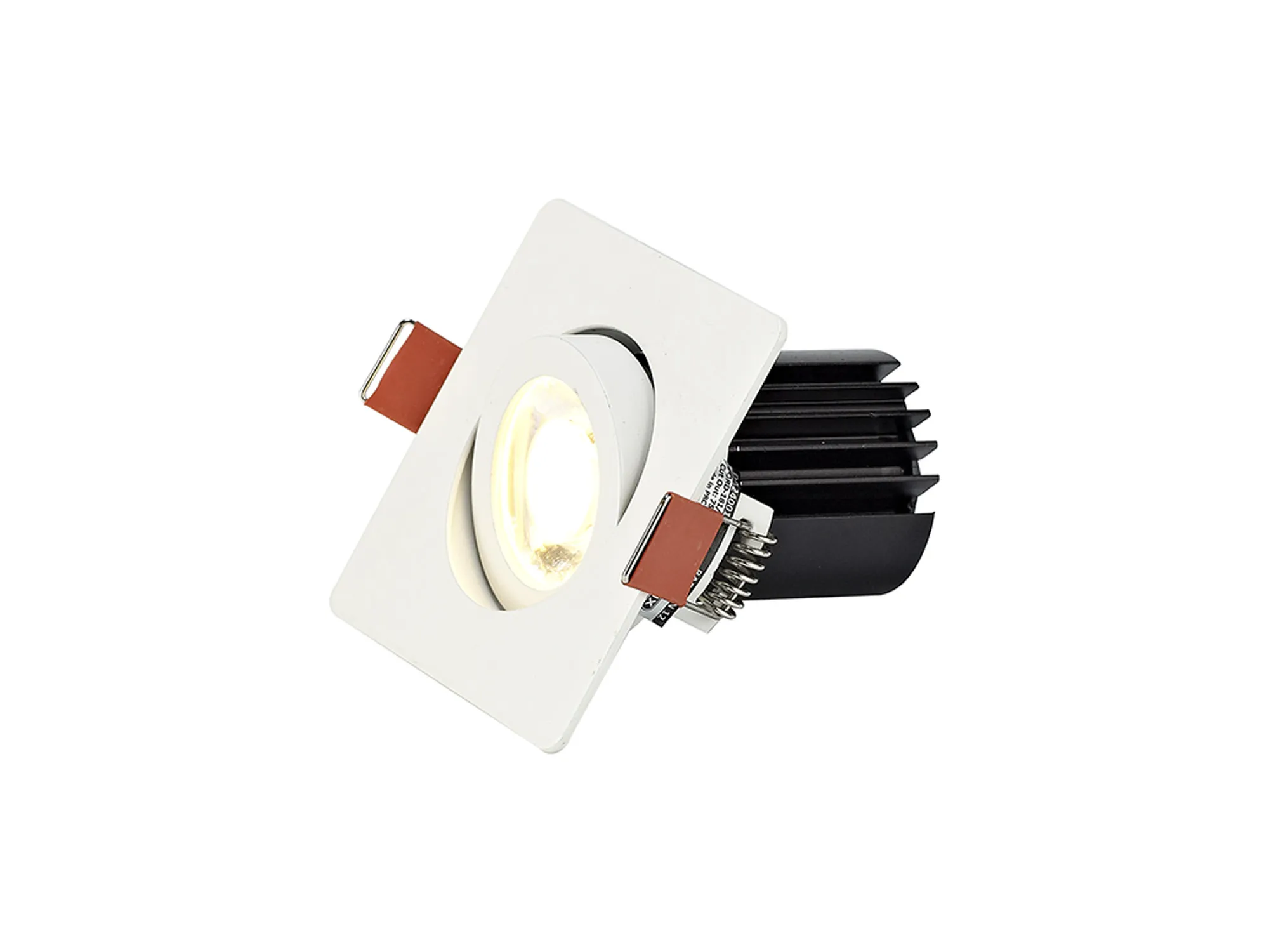 DM202294  Bare S 12 Tridonic Powered 12W 2700K 1200lm 12° CRI>90 LED Engine White Adjustable Square Recessed Spotlight, IP20